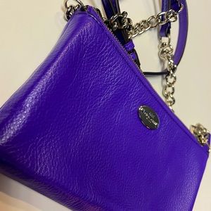 COACH Purple Leather Crossbody Bag